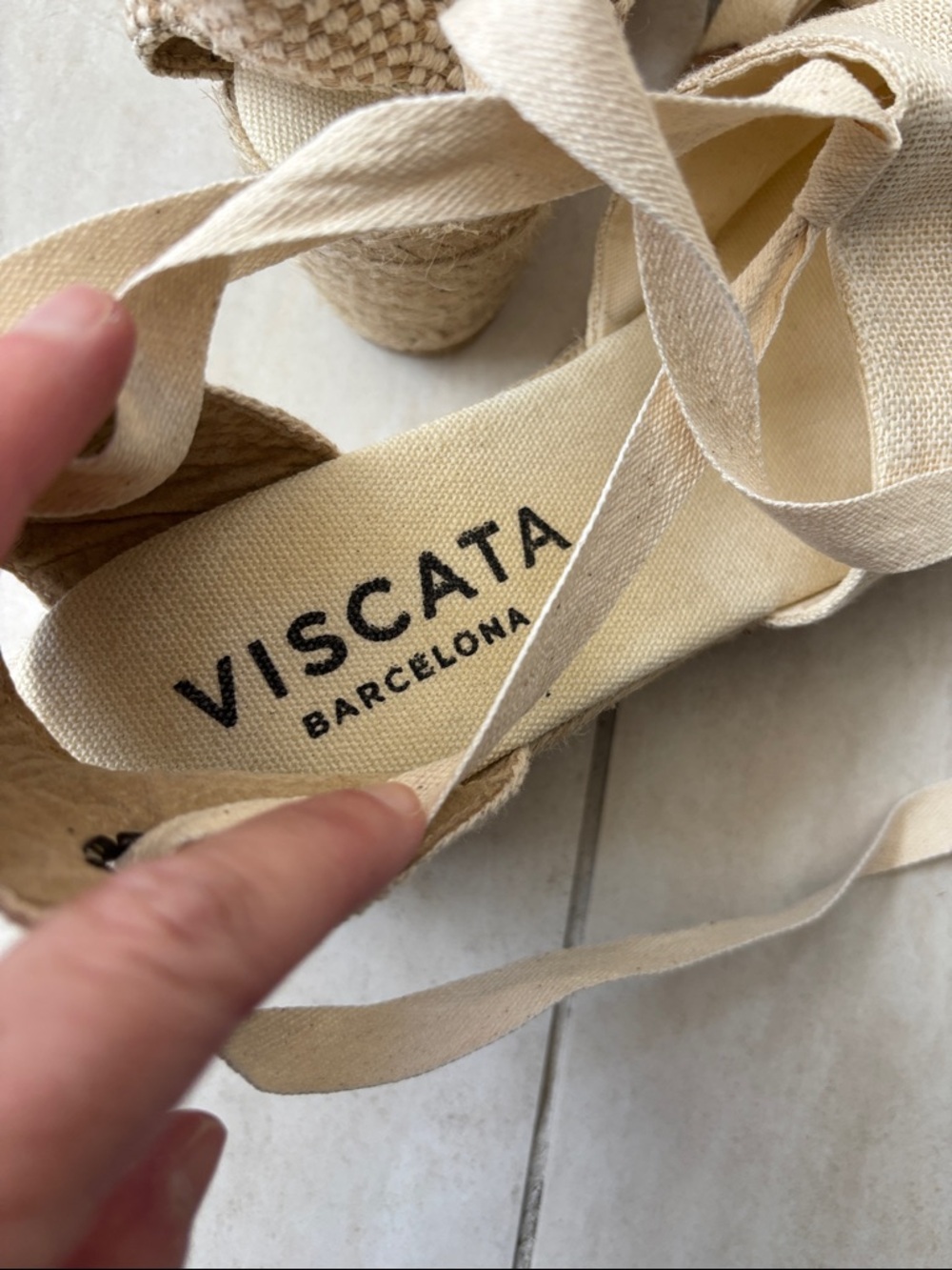 VISCATA Candell Canvas Espadrille Beige 40 - Picture 8 of 11